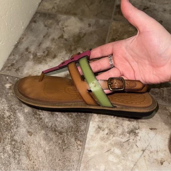 Women’s Clarks Multi Color Thong Style Slingback Sandals Shoes Size8 Style 64428 - Picture 9 of 13